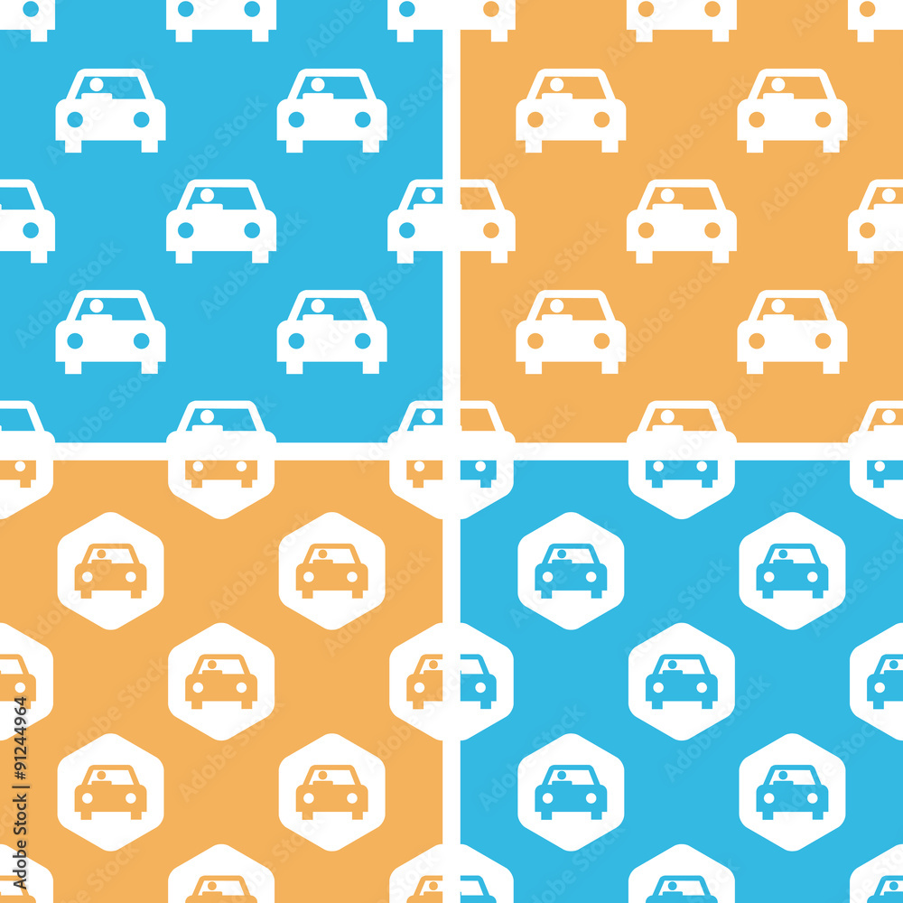 Car pattern set, colored Car pattern set, colored