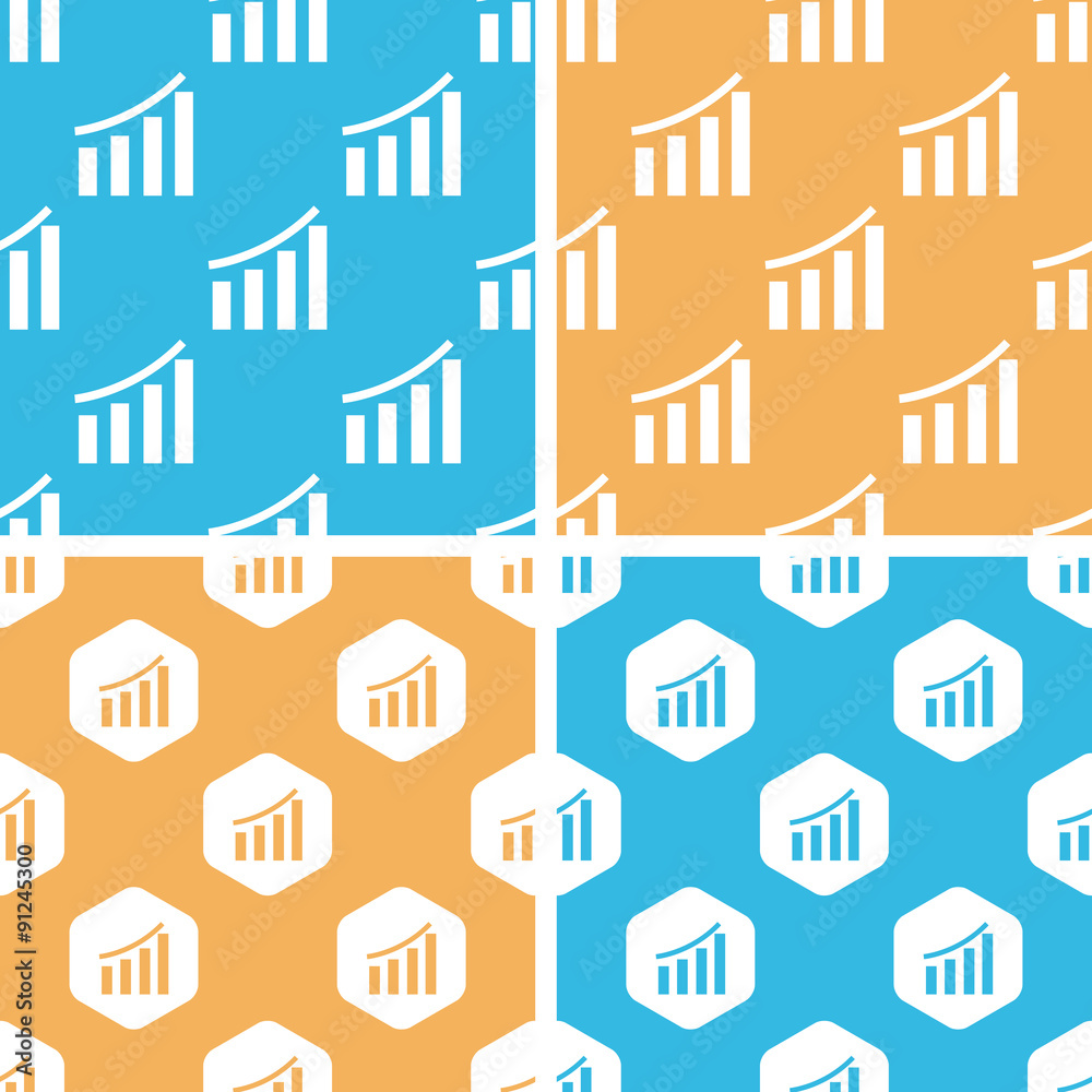 Bar graphic pattern set, colored Bar graphic pattern set, colored