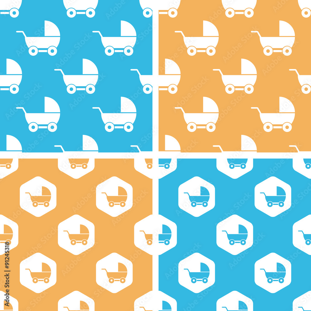 Stroller pattern set, colored Stroller pattern set, colored