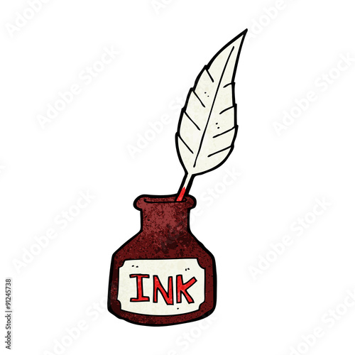 cartoon ink bottle