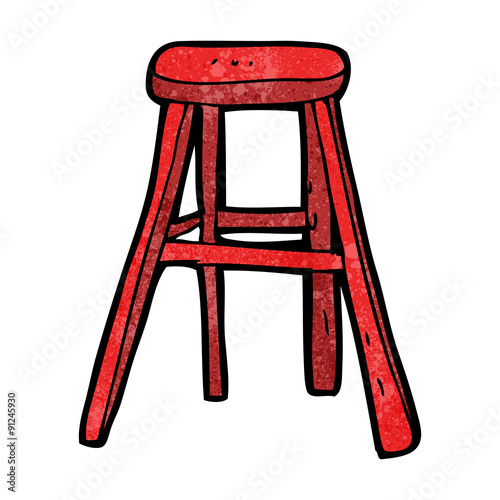 cartoon wooden stool