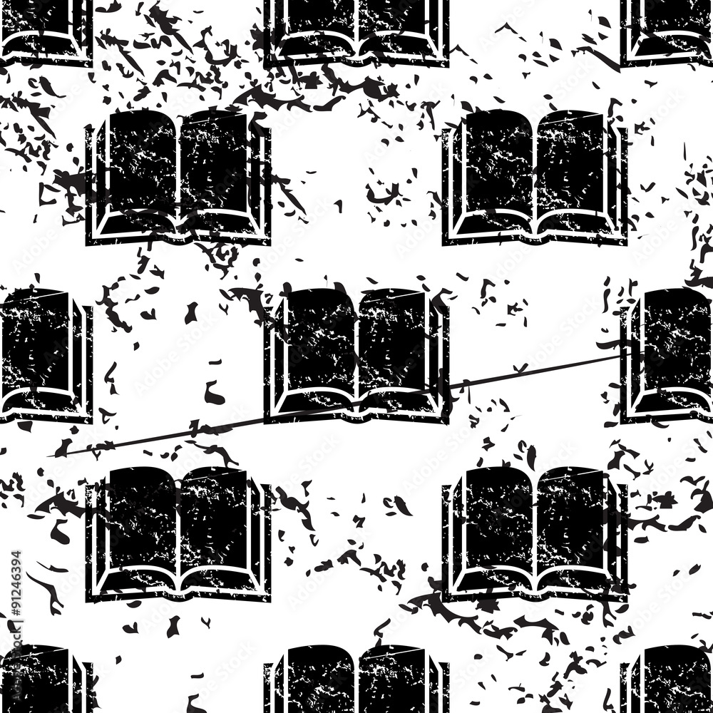 Obraz premium Book pattern, grunge, monochrome
