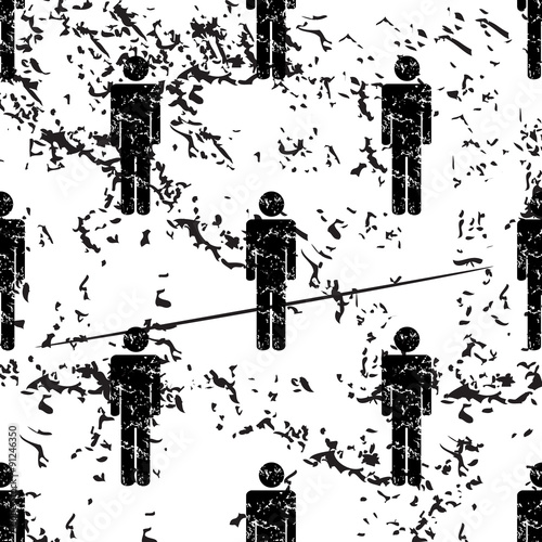 Man pattern, grunge, monochrome