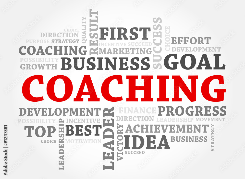 Coaching words concept, Business concept