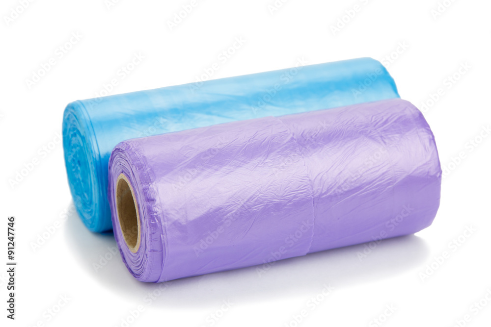 Obraz premium Colored garbage bags roll