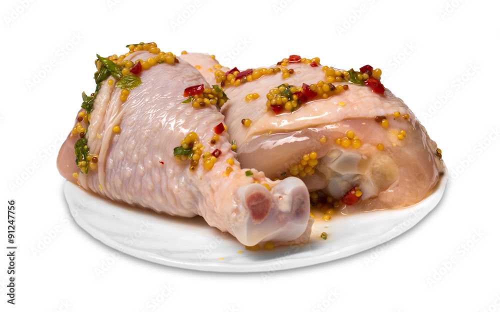meat chicken with sauce. marinade. mustard
meat chicken with sauce. marinade. mustard