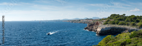 Beatiful coastline in Portocristo, Mallorca, Spain