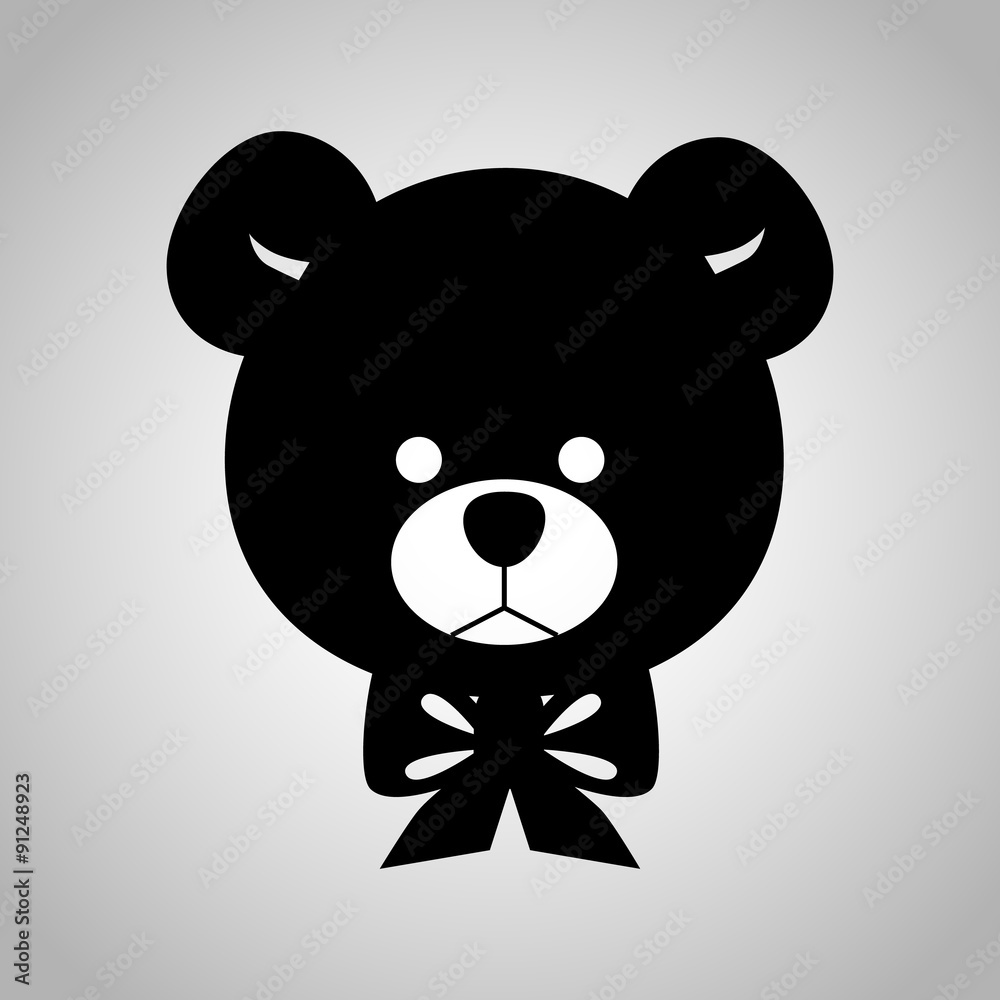 Naklejka premium Toy bear icon