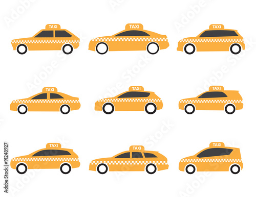 Taxi icon set