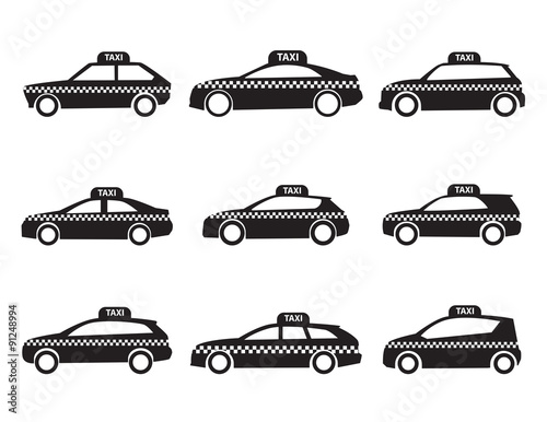 Taxi icon set