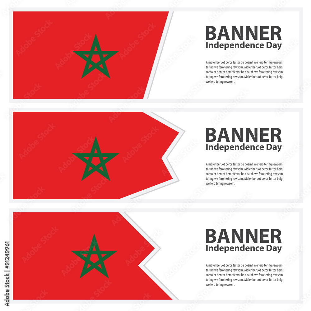 morocco Flag banners collection independence day morocco Flag banners collection independence day