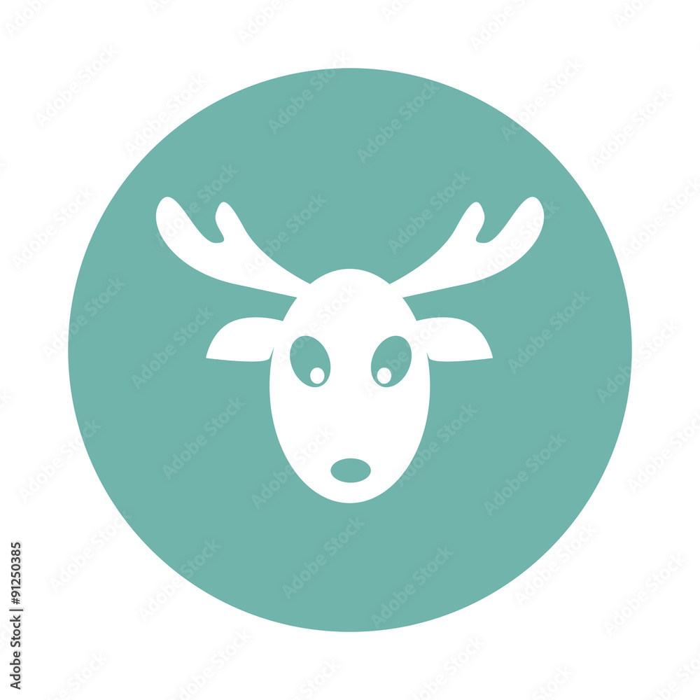 Christmas deer icon Christmas deer icon