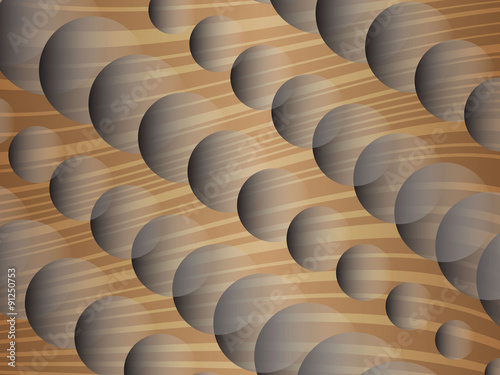 Abstract blend circles grey background