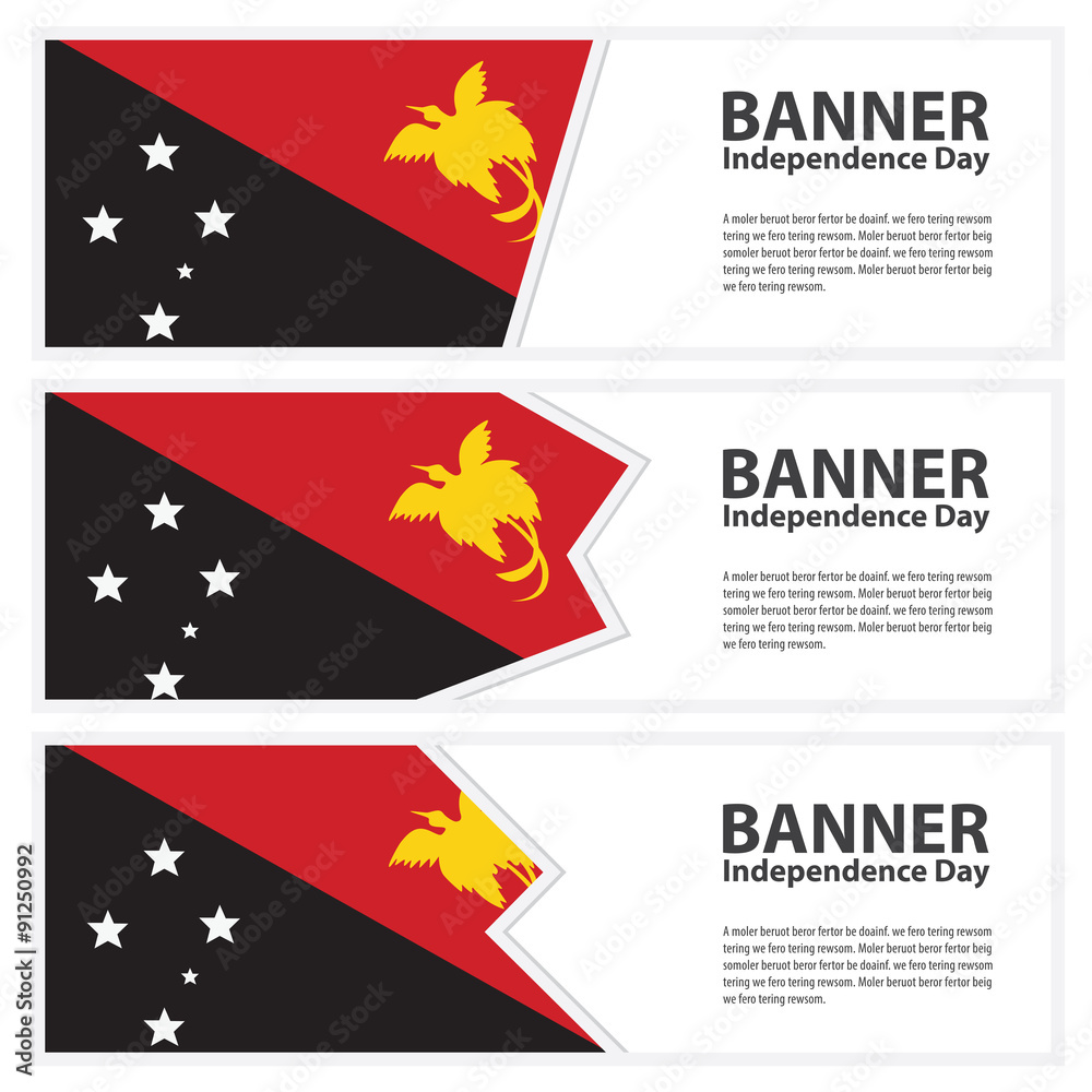 Papua New Guinea  Flag banners collection independence day