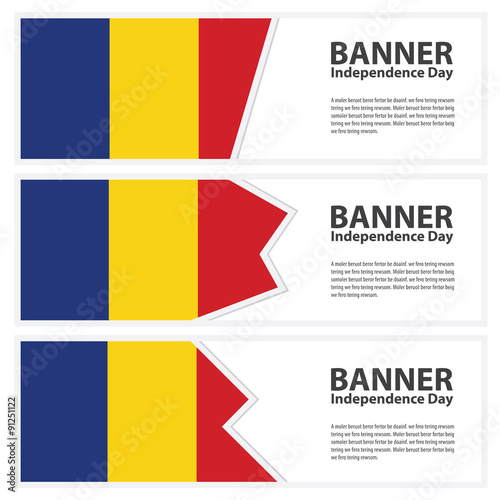  romania Flag banners collection independence day