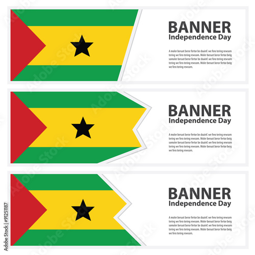 sao tome and principe Flag banners collection independence day