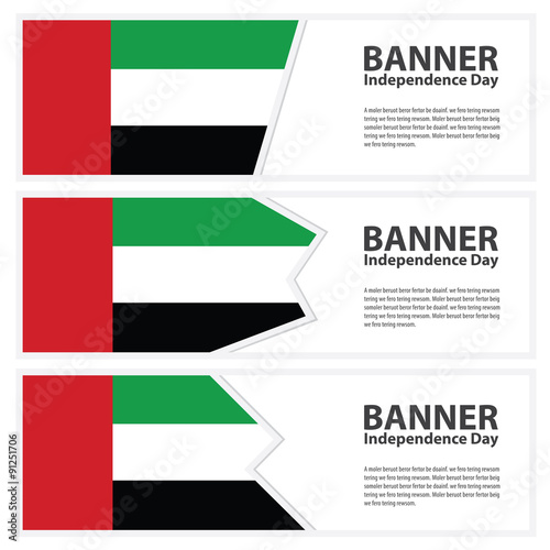united arab emirates Flag banners collection independence day