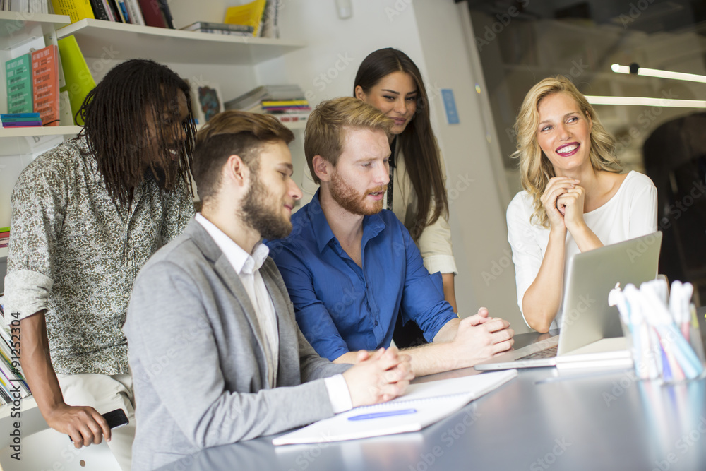 Fototapeta premium Young people in the office