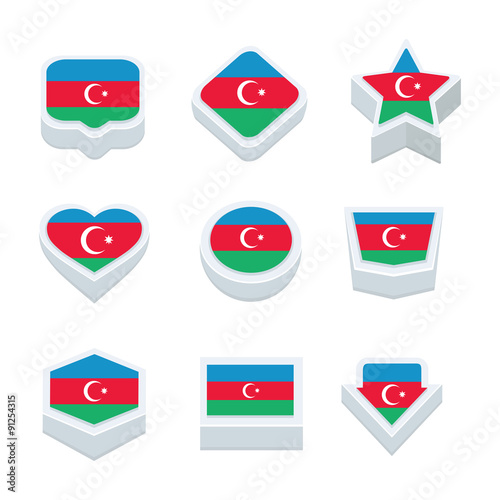 azerbaijan flags icons and button set nine styles Free Download azerbaijan flags icons and button set nine styles - GFXLoad