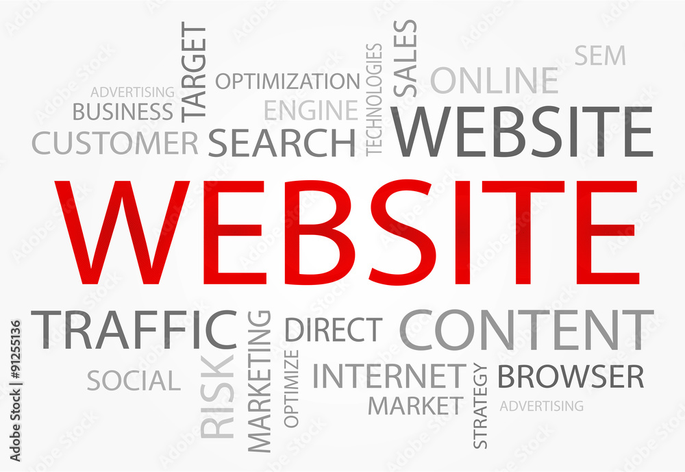 Fototapeta premium Website words concept, Business and Internet concept