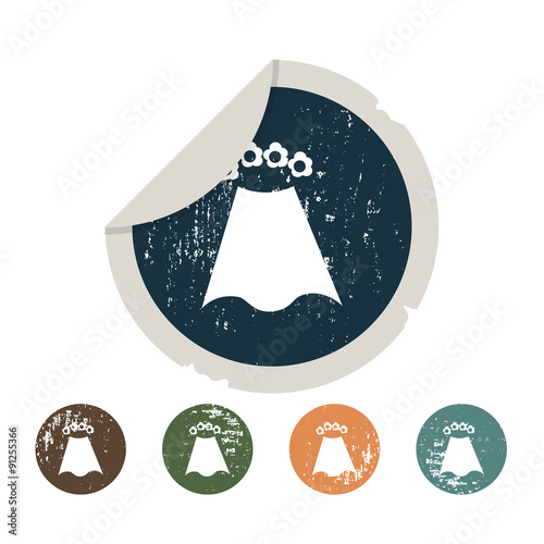 Wedding veil icon