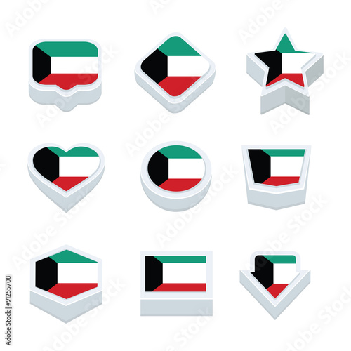 Free Download kuwait flags icons and button set nine styles - GFXLoad