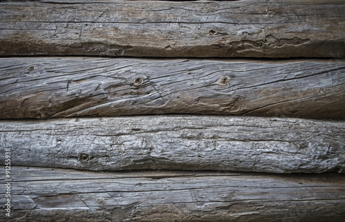 old logs wall.
