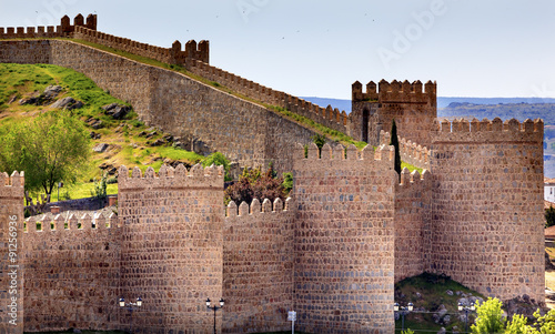 Avila Castle Walls Ancient Medieval City Castile photo