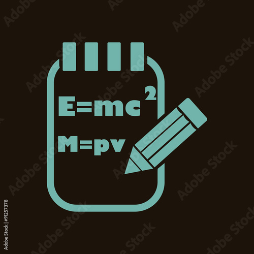 Notebook with formula icon