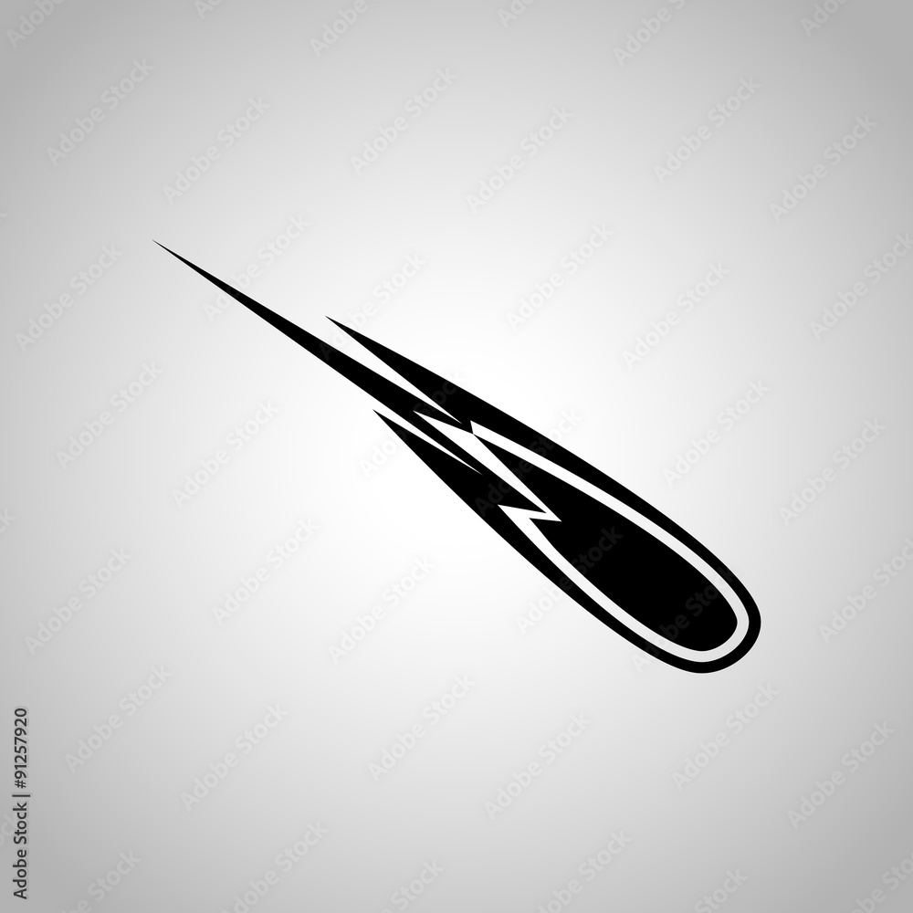 Flying comet icon Flying comet icon