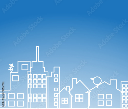 Building and real estate city illustration. Abstract background © kras99