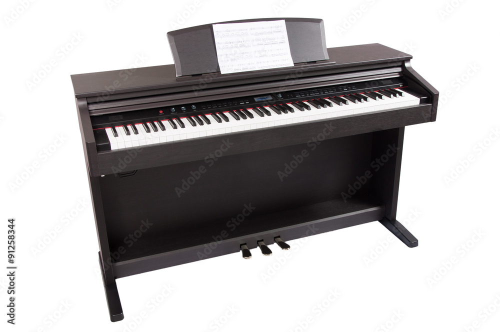 stylish piano on a white background. isolate stylish piano on a white background. isolate