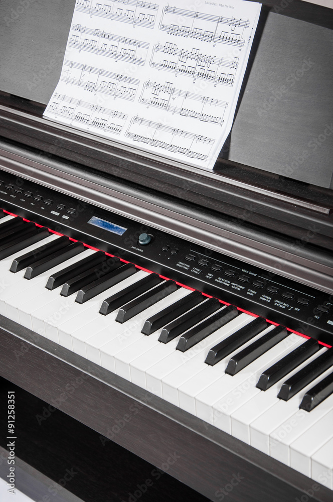 close-up of piano keys. close frontal view. close-up of piano keys. close frontal view.