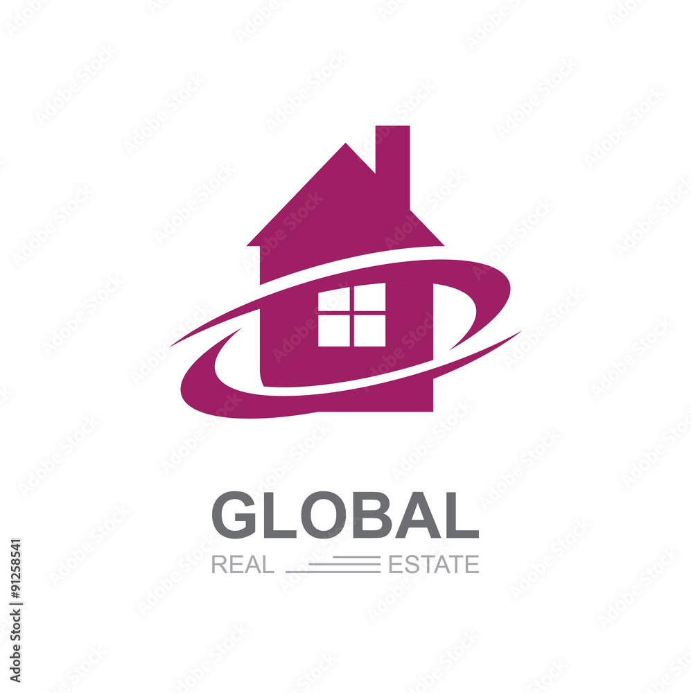 Global Building and real estate city illustration. Abstract background