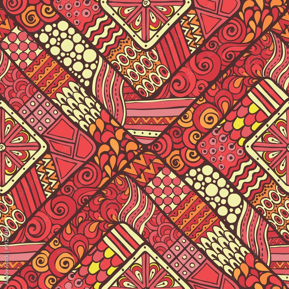 Red Geometric Tribal Pattern Red Geometric Tribal Pattern