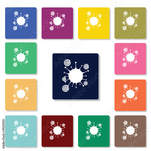 Leukocytes attack the virus icon