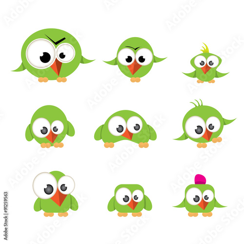 cute birds collection