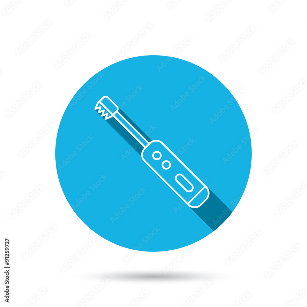 Electric toothbrush icon. Tooth cleaning sign. Electric toothbrush icon. Tooth cleaning sign.