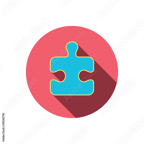 Puzzle icon. Jigsaw logical game sign.