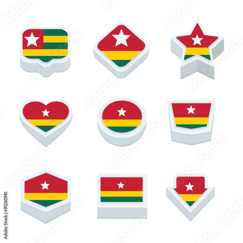 Free Download togo flags icons and button set nine styles - GFXLoad