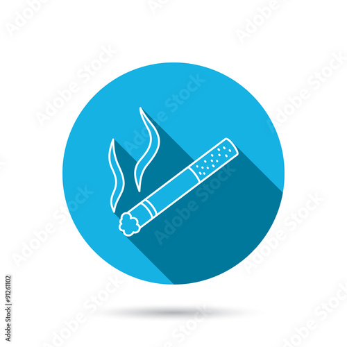 Smoking allowed icon. Yes smoke sign.