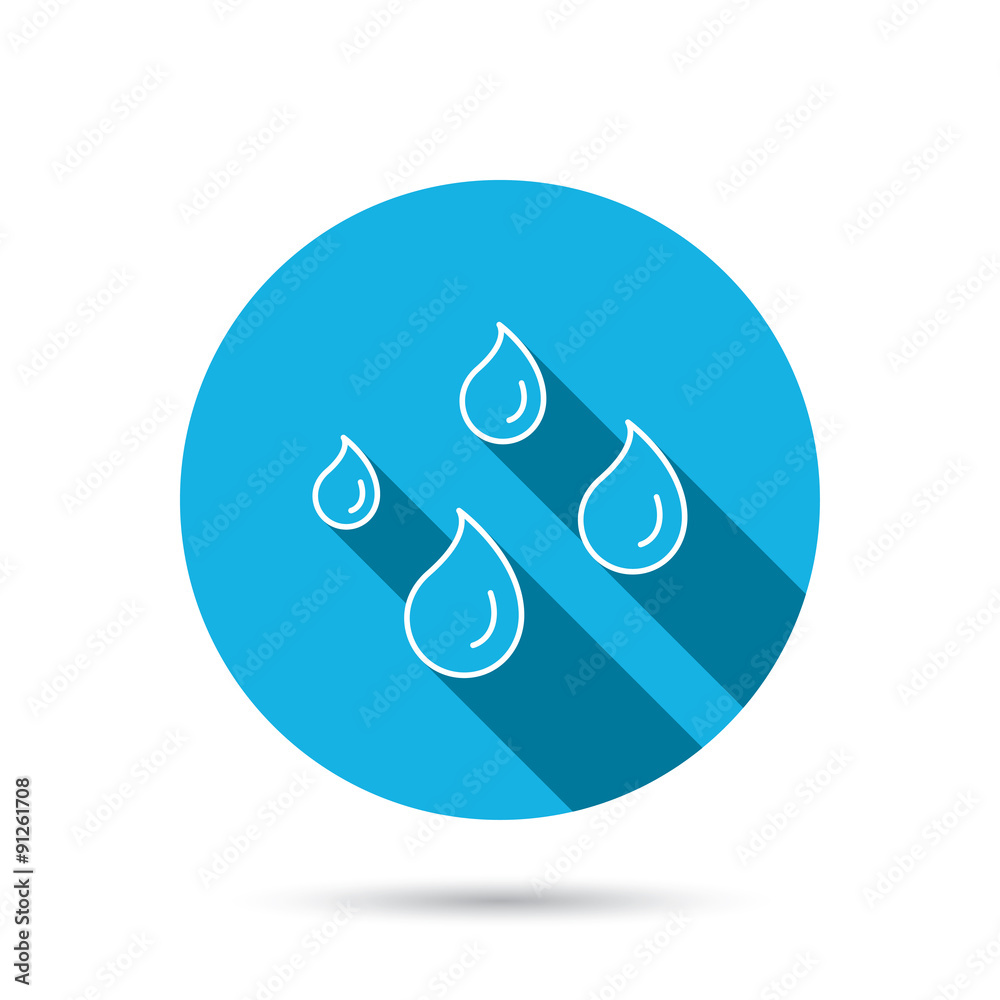 Water drops icon. Rain or washing sign. Water drops icon. Rain or washing sign.