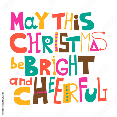 Christmas greeting. Lettering