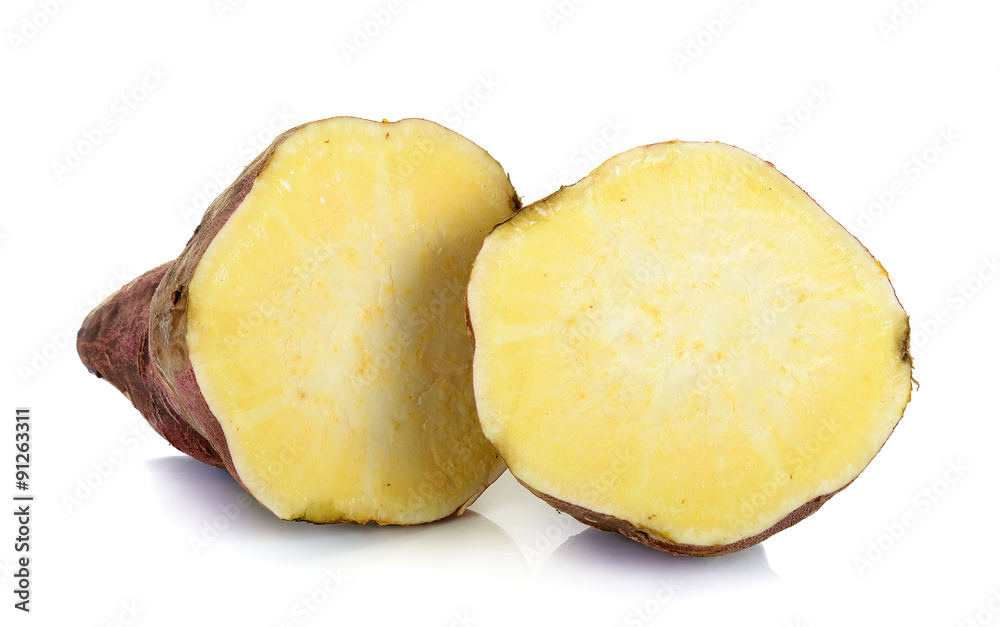 sweet potato isolated on the white background sweet potato isolated on the white background