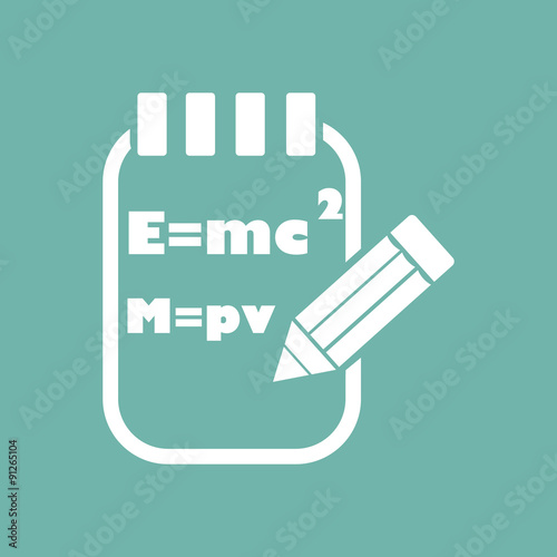 Notebook with formula icon