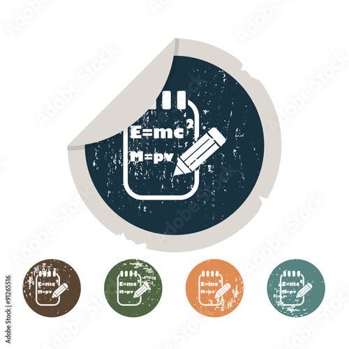 Notebook with formula icon