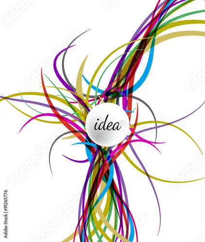Vector illustration wiring connecting to idea icon