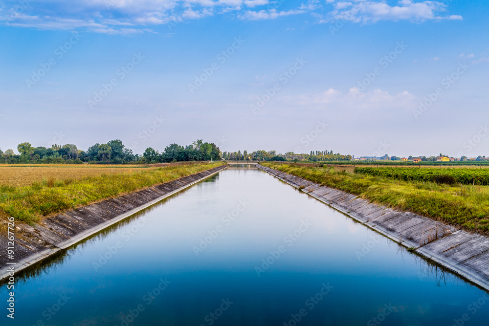 channel for irrigation of cultivated fields channel for irrigation of cultivated fields