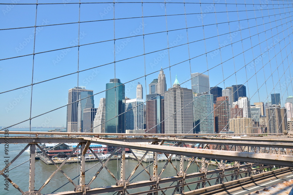 Naklejka premium New York, vue du pont de Brooklyn
