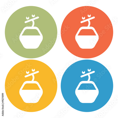 Mountain lift icon